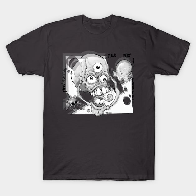 YBIF Trippy Greyscale Variant T-Shirt by LookItsPineappl